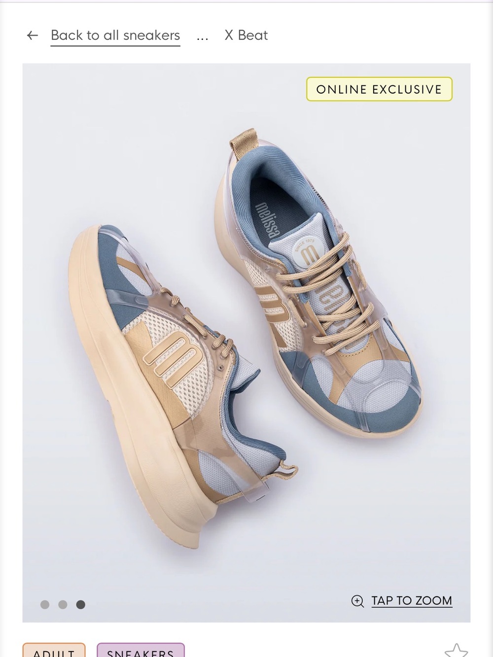 Melissa X Beat Women's Sneakers BRAND NEW WITH BOX